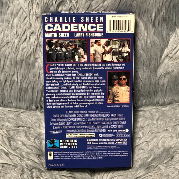Cadence (VHS, 1991) Charlie Sheen Martin Sheen - Picture 2 of 5